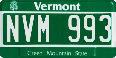 VT license plate NVM993