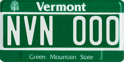 VT license plate NVN000