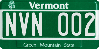 VT license plate NVN002
