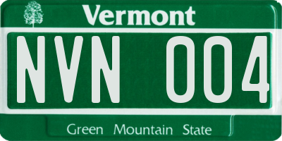 VT license plate NVN004