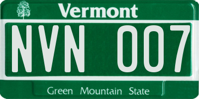 VT license plate NVN007