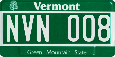 VT license plate NVN008