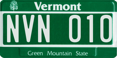 VT license plate NVN010