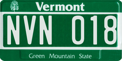 VT license plate NVN018
