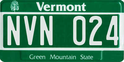 VT license plate NVN024