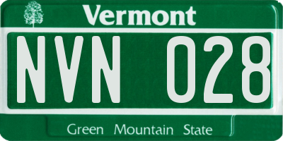 VT license plate NVN028