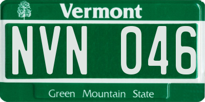 VT license plate NVN046