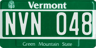 VT license plate NVN048