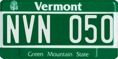 VT license plate NVN050