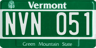 VT license plate NVN051