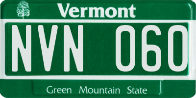 VT license plate NVN060