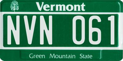VT license plate NVN061
