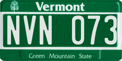 VT license plate NVN073