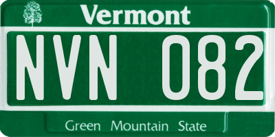 VT license plate NVN082