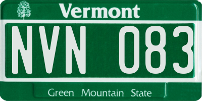 VT license plate NVN083
