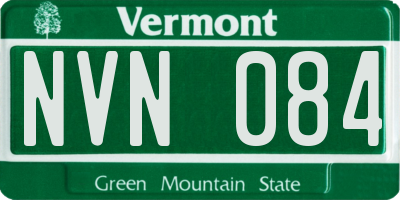 VT license plate NVN084