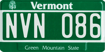VT license plate NVN086