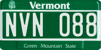 VT license plate NVN088