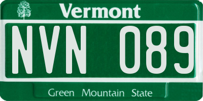 VT license plate NVN089