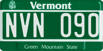 VT license plate NVN090