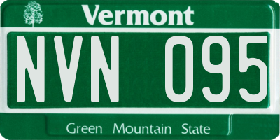 VT license plate NVN095