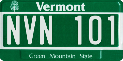 VT license plate NVN101