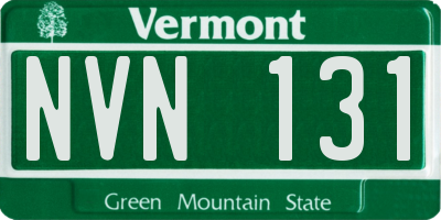 VT license plate NVN131