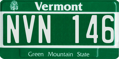 VT license plate NVN146