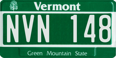 VT license plate NVN148