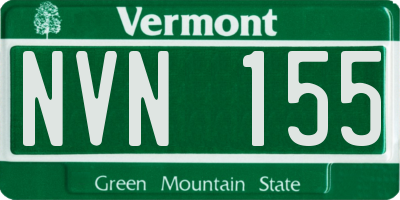 VT license plate NVN155