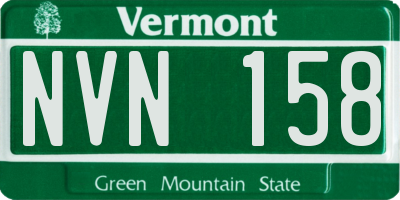 VT license plate NVN158
