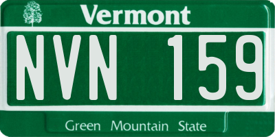 VT license plate NVN159