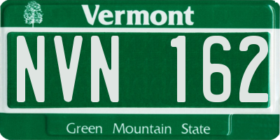 VT license plate NVN162