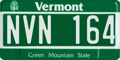 VT license plate NVN164
