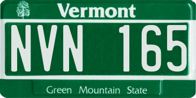 VT license plate NVN165