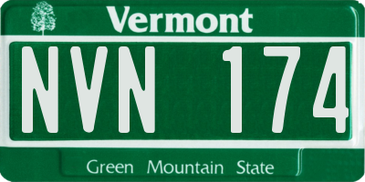 VT license plate NVN174