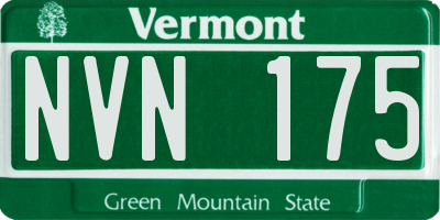 VT license plate NVN175