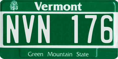 VT license plate NVN176