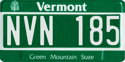 VT license plate NVN185