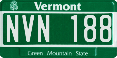 VT license plate NVN188