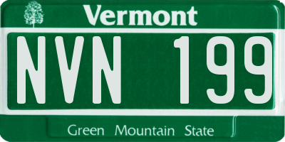 VT license plate NVN199