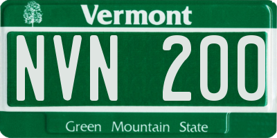 VT license plate NVN200