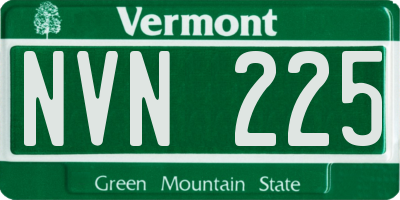 VT license plate NVN225