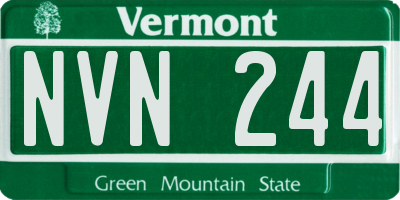 VT license plate NVN244