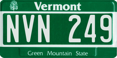 VT license plate NVN249