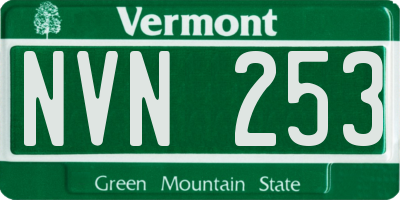 VT license plate NVN253