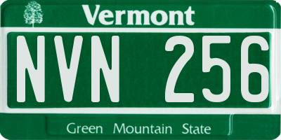 VT license plate NVN256