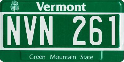 VT license plate NVN261
