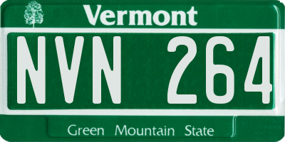 VT license plate NVN264