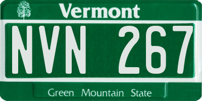 VT license plate NVN267